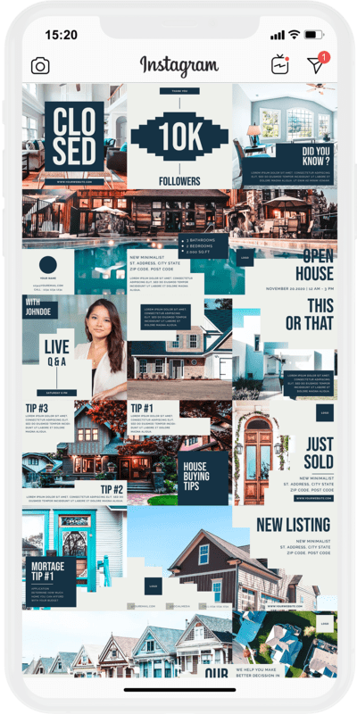 real estate brand kit template instagram