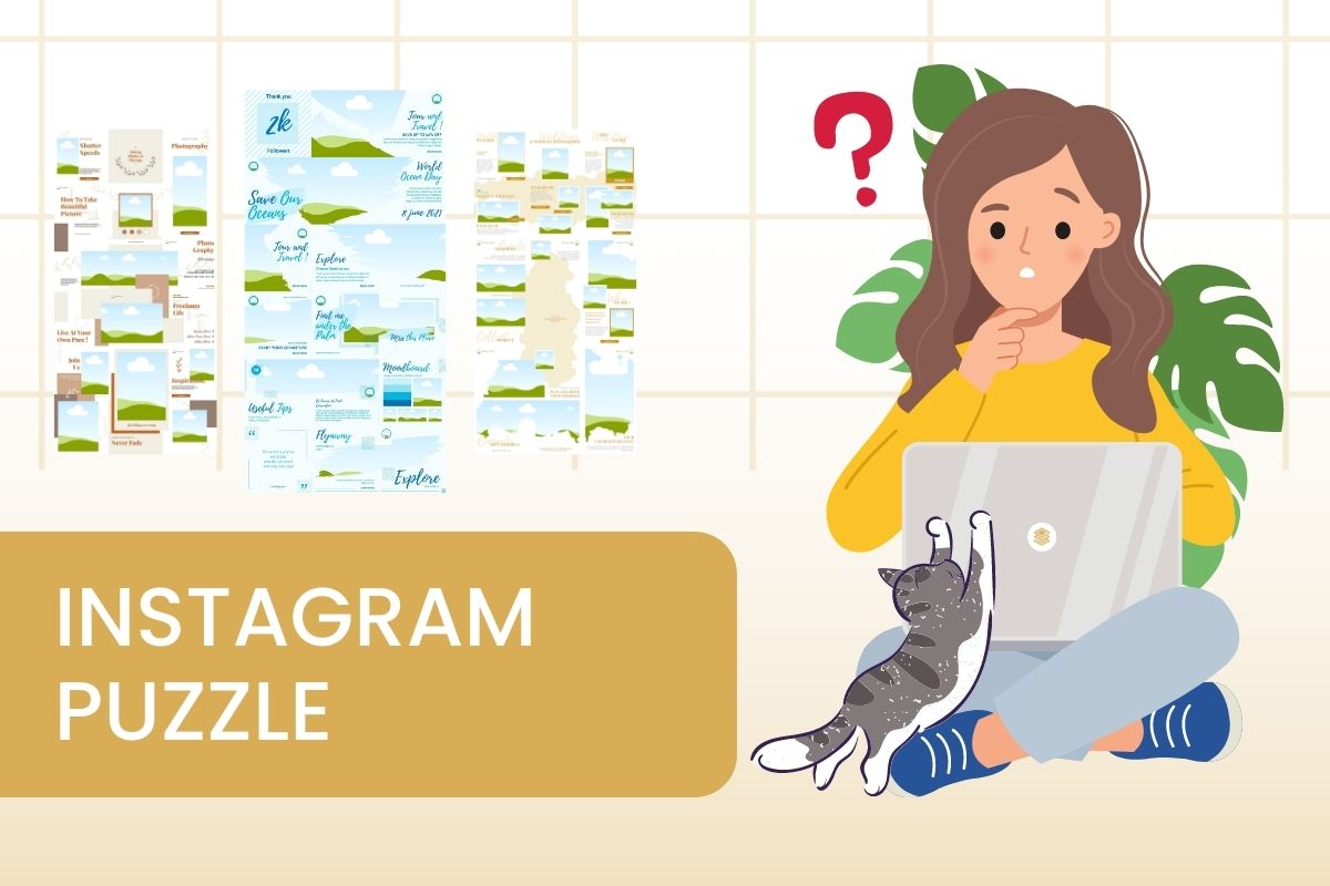 how to use canva instagram puzzle template