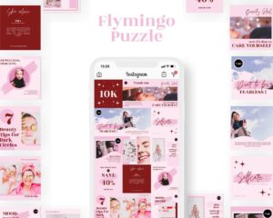 instagram puzzle template for beauty business flymingo