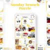 instagram puzzle template for food business sunday brunch