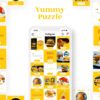 instagram puzzle template for food business yummy