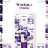 instagram post template for sport business workout