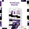 instagram puzzle template for sport business workout
