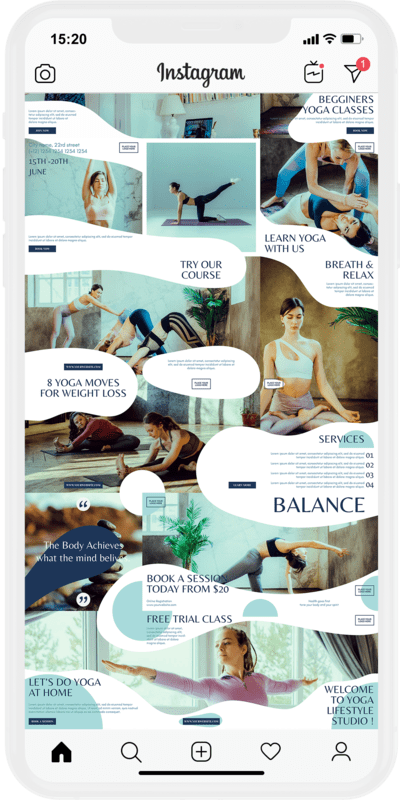yoga brand kit template instagram