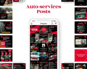 canva instagram post template for automotive business auto services