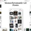 instagram post template for fashion business monochromatic 1.0