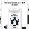 instagram story template for fashion business monochromatic 1.0