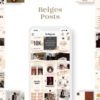 instagram post template for fashion business beiges
