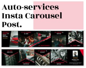 canva instagram carousel template for automotive business auto services