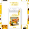 instagram story template for food business yummy