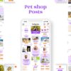 instagram post template for pet shop