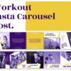 instagram carousel template for sport business workout