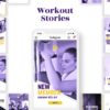 instagram story template for sport business workout