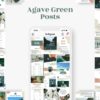 canva instagram post template for travel business agave green