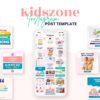 canva instagram post template for kids business kidszone