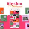 canva instagram post template for music business rhythm