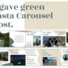 canva instagram carousel template for travel business agave green