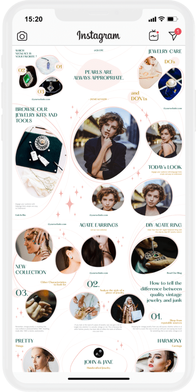 jewelry brand kit template instagram