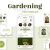 canva instagram post template for environmental business gardening