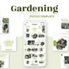canva instagram puzzle template for nature business gardening