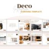 canva instagram carousel template for home living business deco