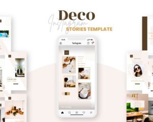 canva instagram story template for home living business deco