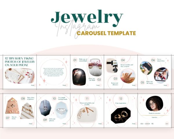 canva instagram carousel template for jewelry business