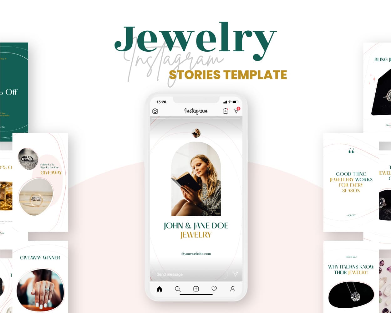 canva instagram story template for jewelry business