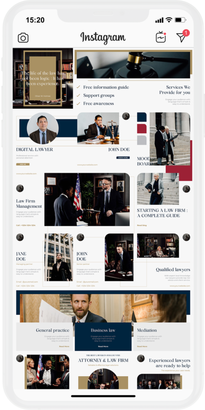 Law Firm Brand Kit Template Instagram