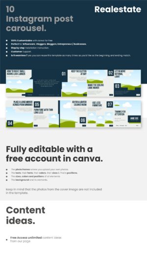 real estate canva instagram carousel feature