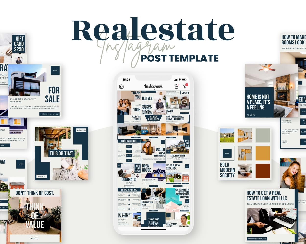 canva instagram post template for real estate business