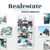canva instagram puzzle template for real estate agent