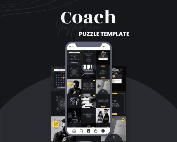 canva instagram puzzle template for coaching