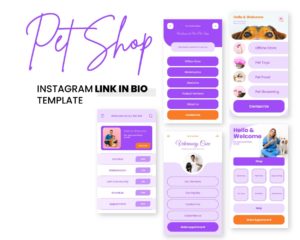 canva biolink website for pet shop business