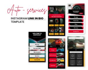 auto services instagram biolink for automotive business