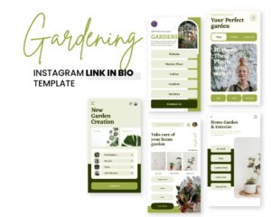 gardening instagram biolink for nature garden decor business