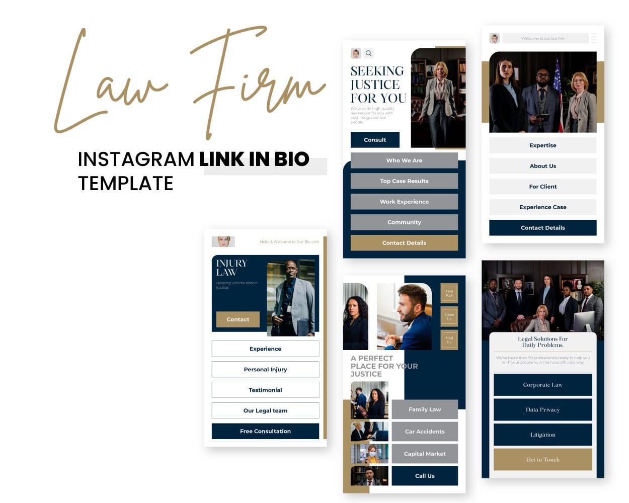 law firm instagram biolink for legal business
