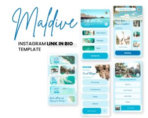 maldive instagram biolink for travel business