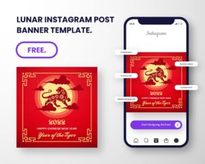 free download canva instagram post lunar chinese new year