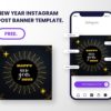 free download canva instagram new year post banner