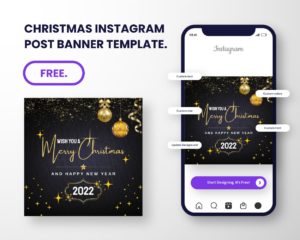 free download canva instagram post banner for christmas