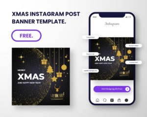 free download canva instagram for xmas christmas template