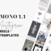 minimalist fashion canva instagram reels template