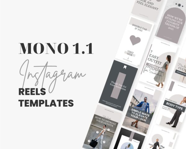 minimalist fashion canva instagram reels template