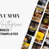 food instagram reels template editable canva