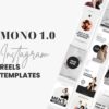 fashion brand canva instagram reel cover template