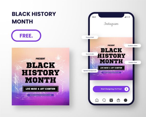 free canva template download for black history month