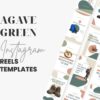 agave green instagram reels template editable canva