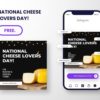free download canva template for cheese lovers day with black background