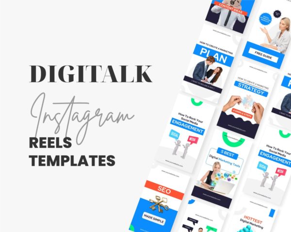 digitalk tech instagram reels template editable canva